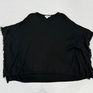 Vineyard Vines Black Poncho Sweater Women’s XS/Small Acrylic & Cotton blend